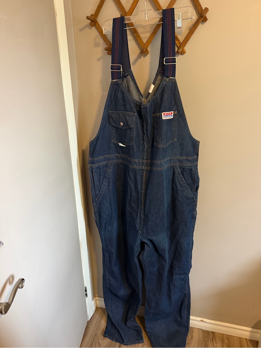 Big B Brotherhood Vintage Union Made Denim Workwear Overalls Dark Blue 52 Tall